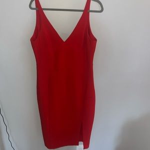 Beautiful, worn once, red midi dress perfect for a formal affair!!